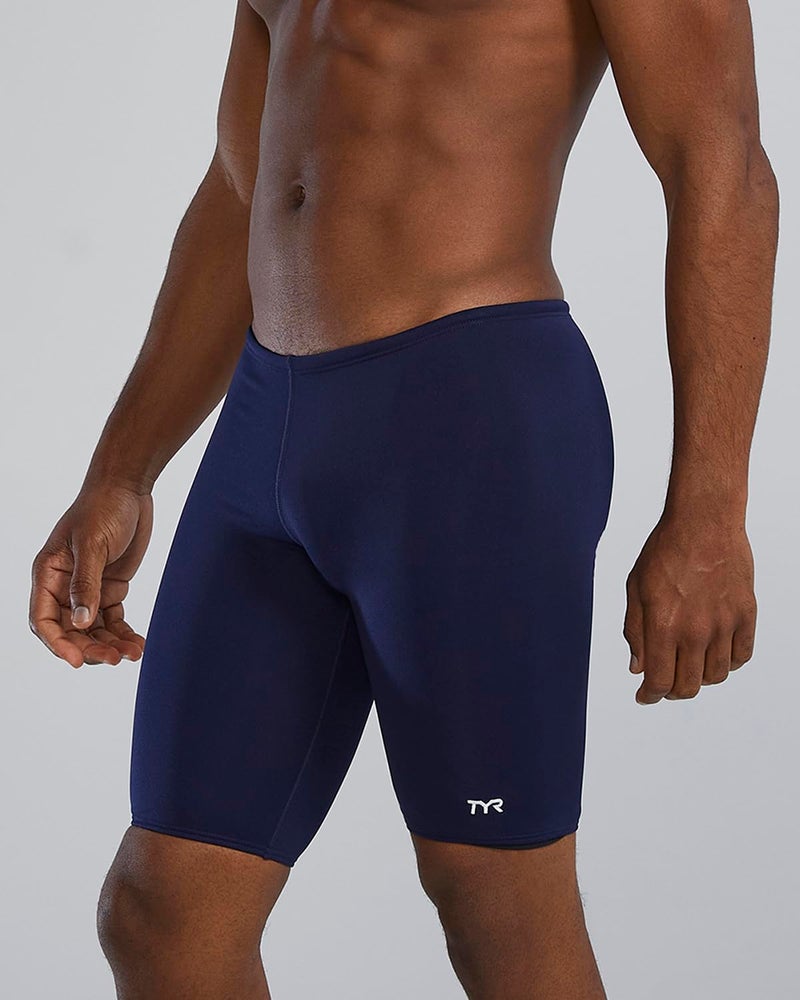 TYR Men's Durafast Elite Jammer Swimsuit for Racing and Training, Navy, Size 26 - Image 2